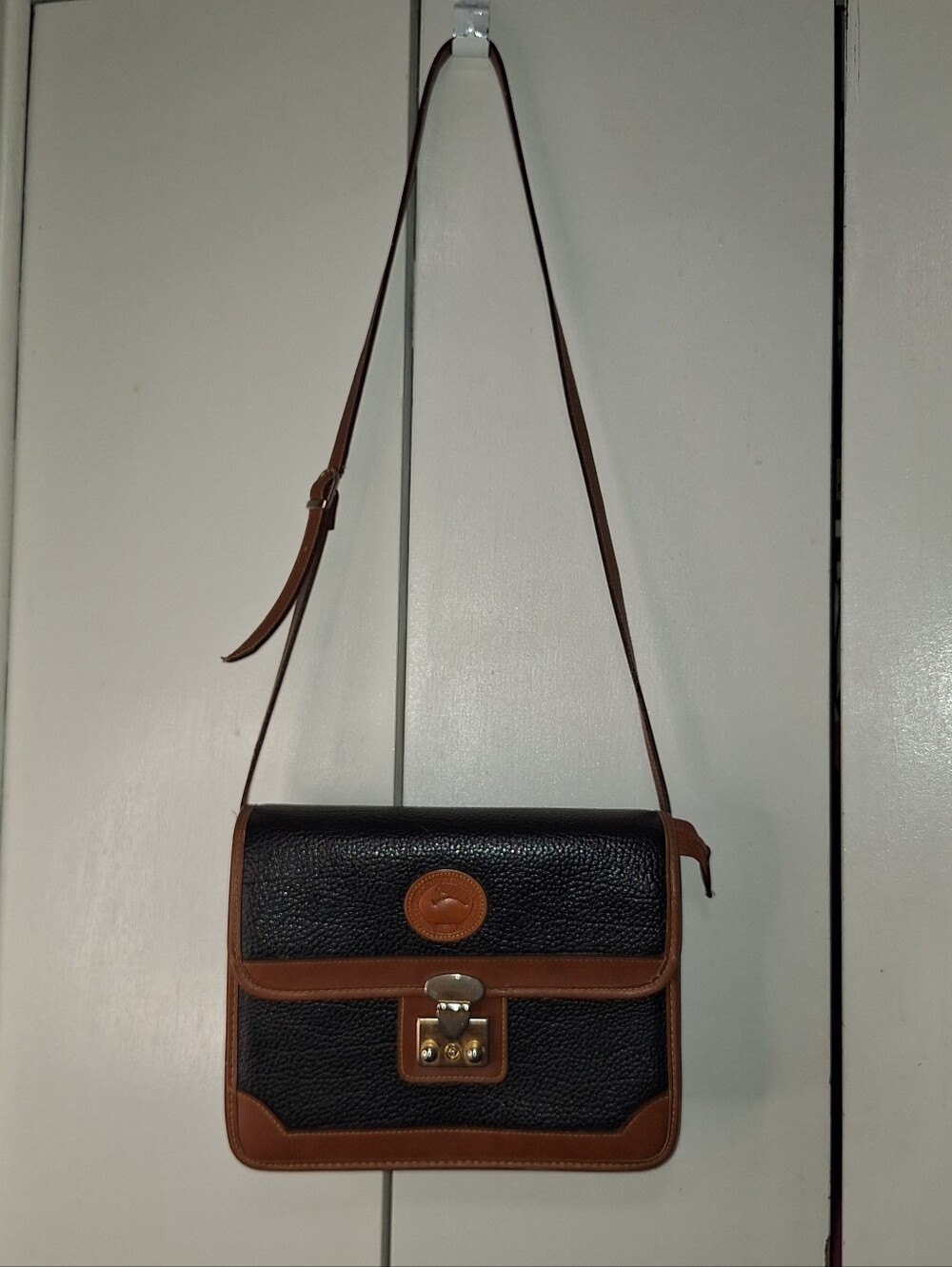 Dooney & Bourke Pebble Grain Crossbody Satchel Bag - Black